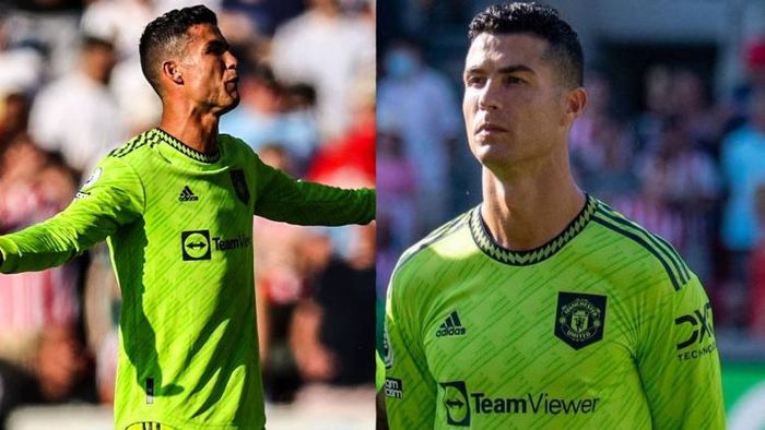 সবুজ জার্সি পরে ক্রিশ্চিয়ানো রোনাল্ডো