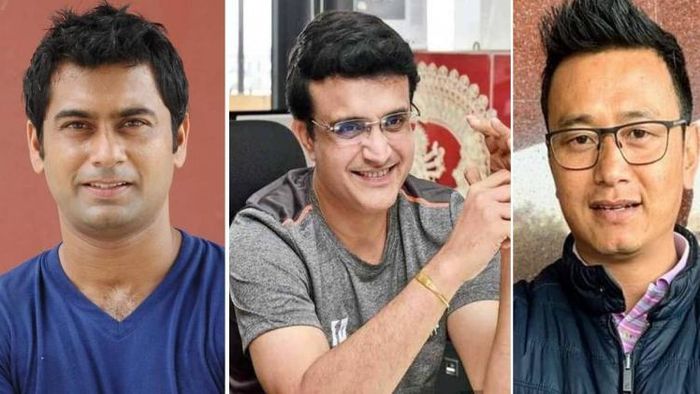 কল্যাণ চৌবে, সৌরভ গঙ্গোপাধ্যায় ও ভাইচুং ভুটিয়া