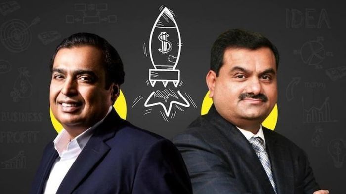 মুকেশ অম্বানি ও গৌতম আদানি।