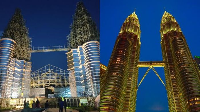 মালেশিয়ার কোয়ালা লামপুরের ট্যুইন টাওয়ারের থিম কল্যাণীতে