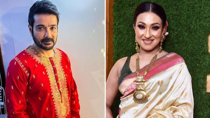 অভিনেতা প্রসেনজিৎ চট্টোপাধ্যায় ও ঋতুপর্ণা সেনগুপ্ত (ছবি: ফেসবুক)