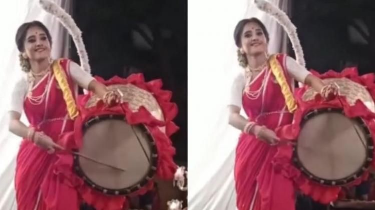 ঢাক বাজিয়ে মন জিতলেন মিঠাই, দেখুন Viral Video