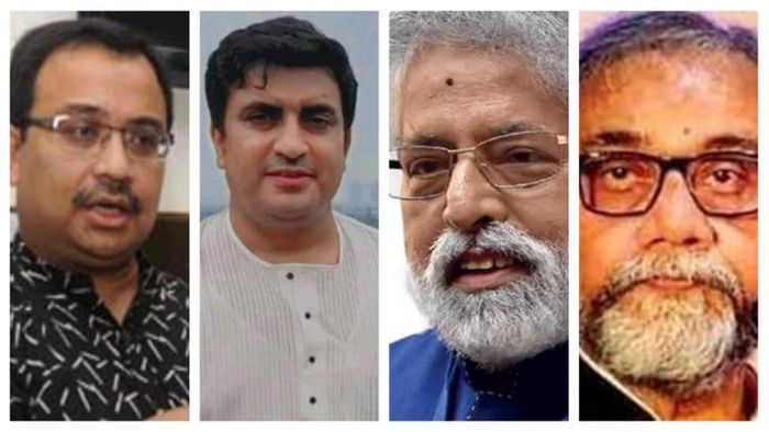কুণাল ঘোষ, তমোঘ্ন ঘোষ, সুদীপ বন্দ্যোপাধ্যায়, তাপস রায় (বামদিক থেকে)
