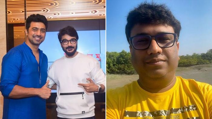 দেব, প্রসেনজিৎ চট্টোপাধ্যায় ও রানা সরকার (ছবি: ফেসবুক)