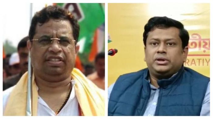 সৌমিত্র খাঁ ও সুকান্ত মজুমদার (বামদিক থেকে)