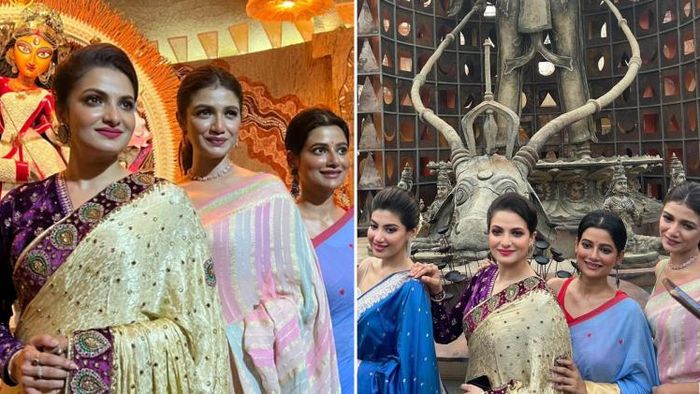 তনুশ্রী চক্রবর্তী, সৌরসেনী মিত্র, উষসী রায় ও লহমা ভট্টাচার্য (ছবি: ইন্সটাগ্রাম)