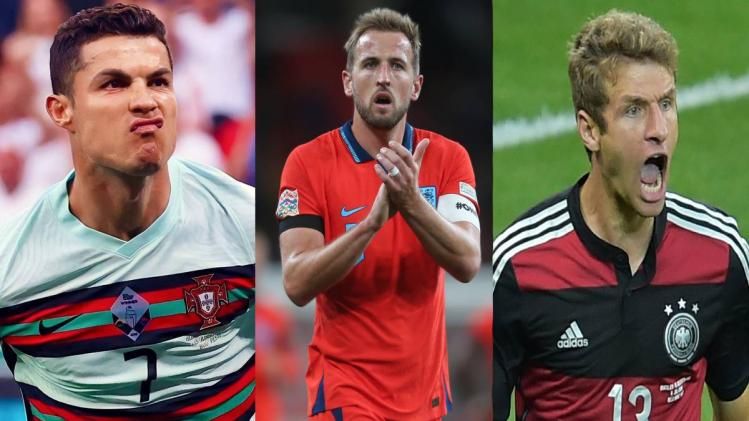 ক্রিশ্চিয়ানো রোনাল্ডো, হ্যারি কেন ও থমাস মুলার