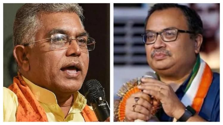 দিলীপ ঘোষ ও কুণাল ঘোষ (বামদিক থেকে)