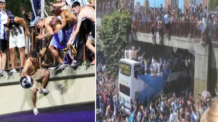 মেসিদের বাসে ঝাঁপিয়ে পড়লেন সমর্থক