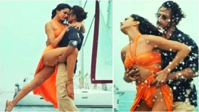 'পাঠান' ছবির 'বেশরম রং' গানের দৃশ্যে শাহরুখ খান ও দীপিকা পাডুকোন