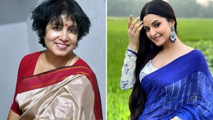 তসলিমা নাসরিন ও পরীমণি (ছবি: ফেসবুক)