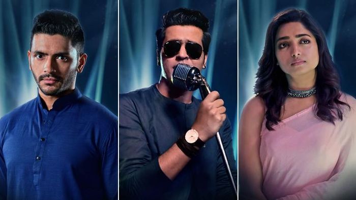 'মিথ্যে প্রেমের গান' ছবিতে অর্জুন চক্রবর্তী, অনির্বাণ ভট্টাচার্য ও ইশা সাহার লুক