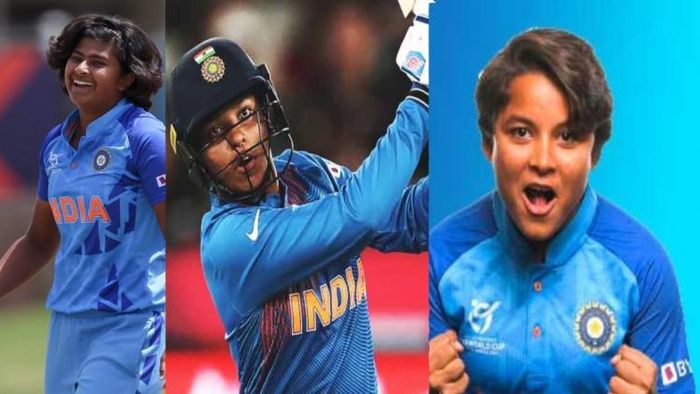 রিচা ঘোষ, তিতাস সাধু এবং হৃষিতা বসু