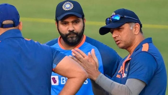 রোহিত শর্মা ও রাহুল দ্রাবিড়