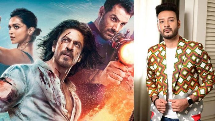 পাঠান সিনেমার পোস্টার ও অভিনেতা সাহেব ভট্টাচার্য