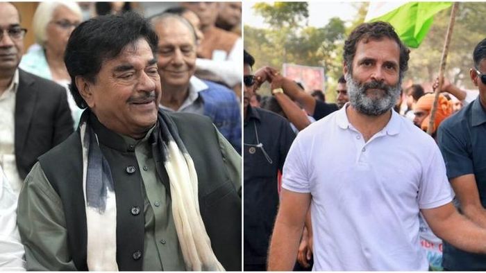 শত্রুঘ্ন সিনহা ও রাহুল গান্ধী