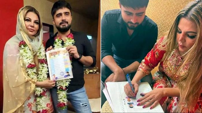 রাখি সাওয়ান্ত ও আদিল দুরানির আইনী বিয়ের ছবি