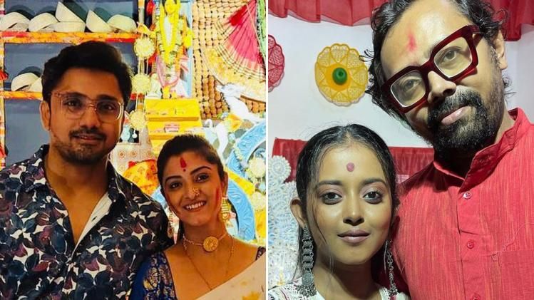 রুবেল ও শ্বেতা এবং শ্রুতি ও স্বর্ণেন্দু ছবি সৌজন্যে: ইনস্টাগ্রাম