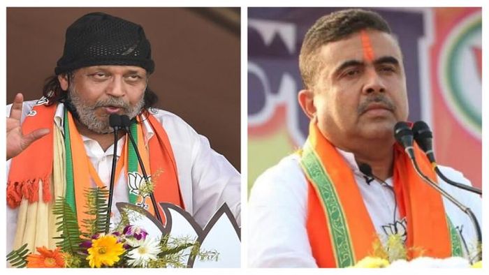 মিঠুন চক্রবর্তী ও শুভেন্দু অধিকারী (বামদিক থেকে)