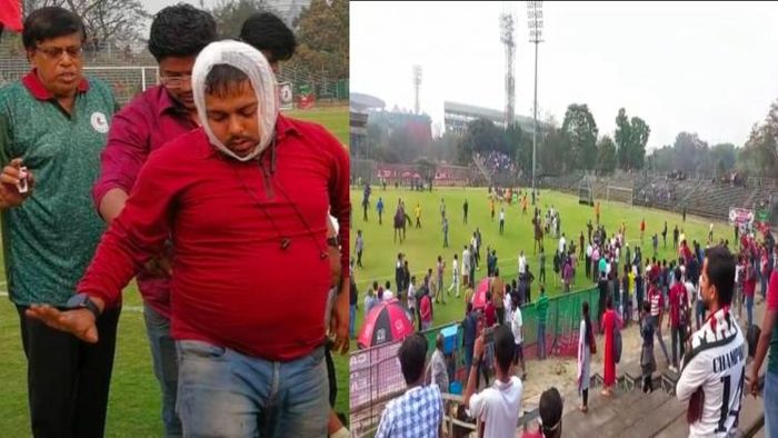 আক্রান্ত সাংবাদিক, ঝামেলা মহামেডান মাঠে