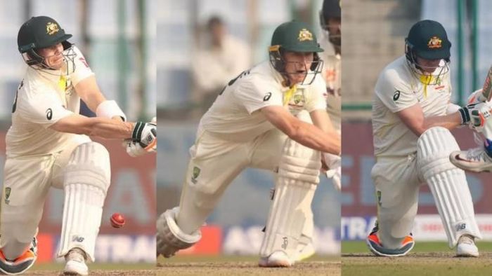 একের পর এক সুইপ মেরে আউট হয়েছেন অজি ব্যাটাররা