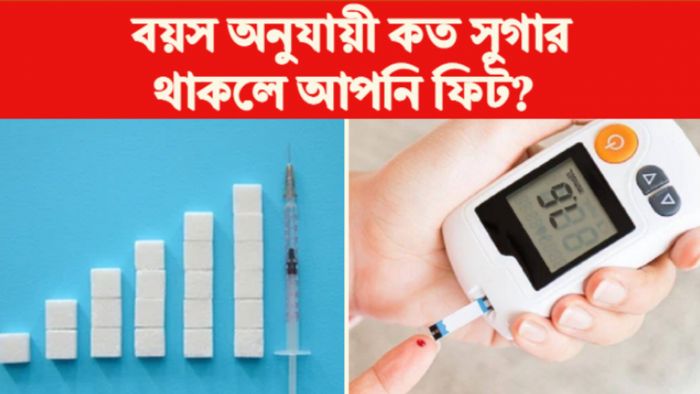 age wise diabetes chart বয়স অনুযায়ী সুগার চার্ট