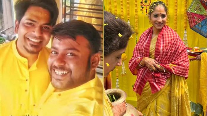 দুর্নিবার সাহা ও ঐন্দ্রিলা সেনের গায়ে হলুদের মুহূর্ত (ছবি: ফেসবুক)