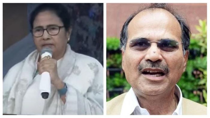 মমতা বন্দ্যোপাধ্যায় ও অধীর চৌধুরী