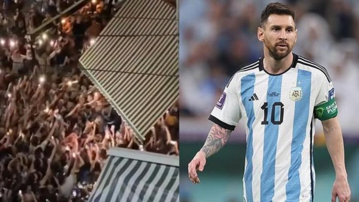 মেসি ও তাঁর ফ্যানরা (ছবি ট্যুইটার)