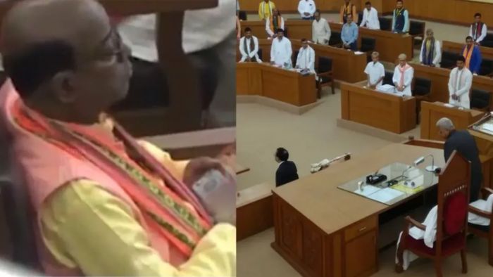 ত্রিপুরার বিজেপি বিধায়কের ভাইরাল ভিডিও।