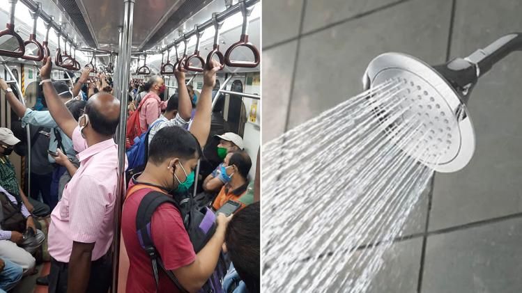 অন্তর্বাসে যুবতী, এবার জামা-প্যান্ট খুলে মেট্রোয় স্নান Viral 