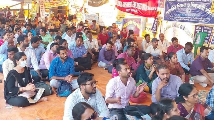 ডিএ আন্দোলনকারীদের ছবি