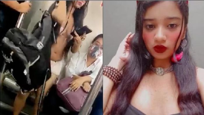 দিল্লি মেট্রোয় অন্তর্বাস পরে উঠে ভাইরাল তরুণী।