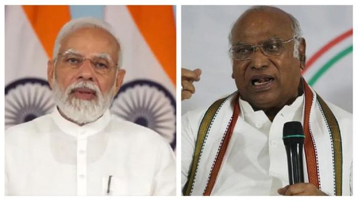 নরেন্দ্র মোদী ও মল্লিকার্জুন খাড়গে