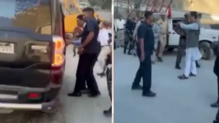 কিরেন রিজিজুর গাড়ি দুর্ঘটনার মুখে।