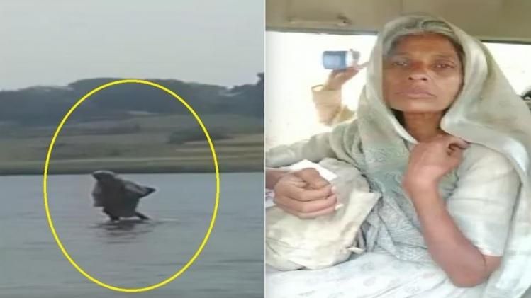 'নর্মদা দেবী'র জন্ম মাঝ নদীতে! জলের উপর হেঁটে চলা মহিলার পরিচয় ফাঁস