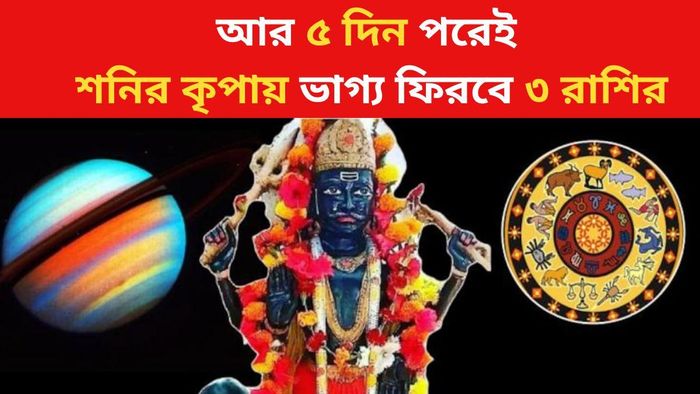 আর ৫ দিন পরেই শনির কৃপায় ভাগ্য ফিরবে ৩ রাশির