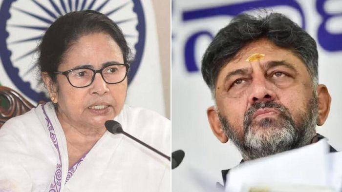 মুখ্যমন্ত্রী মমতা বন্দ্যোপাধ্যায় ও শিবকুমার