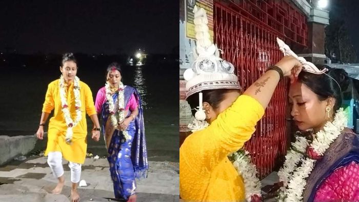 দুই সমকামী নারী বাগদার মৌমিতা মজুমদার ও চিংড়িঘাটার মৌসুমী দত্তের বিবাহ