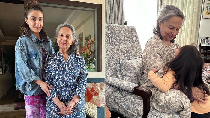 দিদিমা শর্মিলার সঙ্গে সময় কাটাচ্ছেন সোহা-কন্যা ছবি সৌজন্যে: ইনস্টাগ্রাম