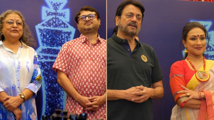 নন্দিতা, শিবপ্রসাদ, চিরঞ্জিত ও ঋতুপর্ণা (বাম দিক থেকে)