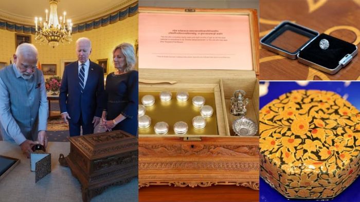 কলকাতায় তৈরি রুপোর গণেশ ও প্রদীপ উপহার বাইডেনকে