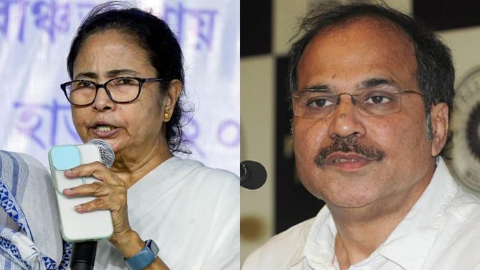 'ওটা চোরের দল,' পটনায় বিরোধী-বৈঠকের মধ্যেই মমতাকে টার্গেট অধীরের