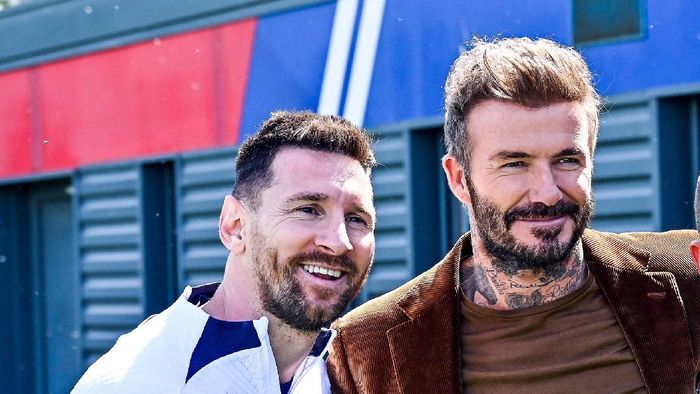 লিওনেল মেসি ও ডেভিড বেখ্যাম (ট্যুইটার)