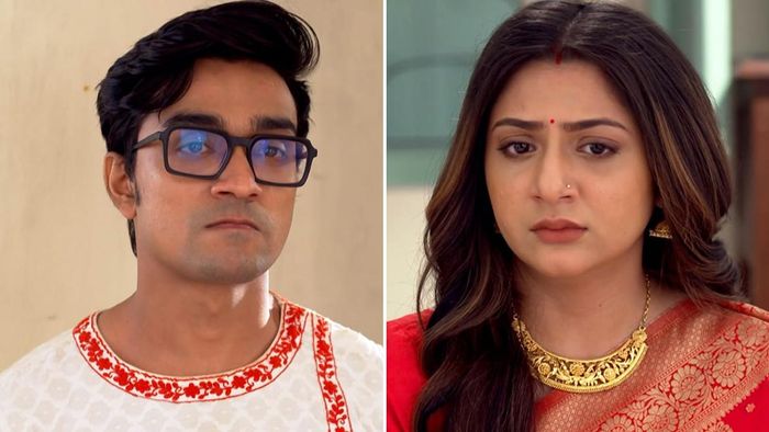 অভিনেতা স্বীকৃতি মজুমদার ও অর্পণ ঘোষাল