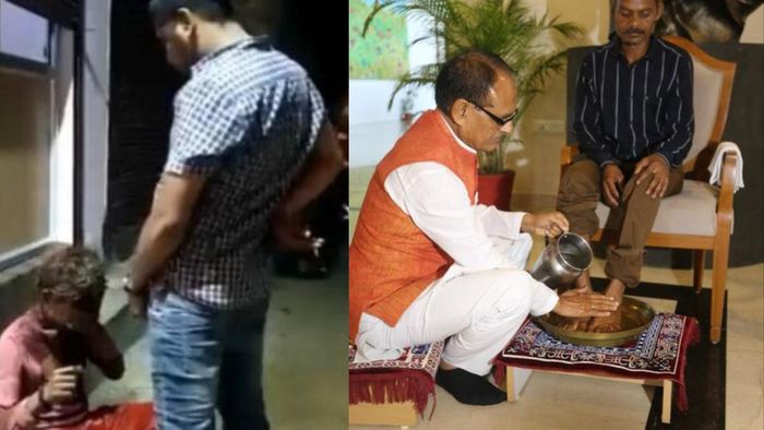 মূত্রত্যাগের শিকারকে সম্মান জানিয়ে ড্যামেজ কন্ট্রোল করলেন শিবরাজ