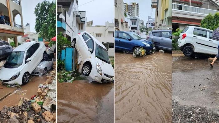 গুজরাতের বন্যা। ফাইল ছবি।