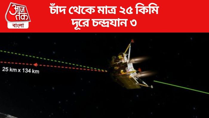 দ্বিতীয় ডিবুস্টিং সফল, চাঁদ থেকে আর মাত্র ২৫ কিমি দূরে চন্দ্রযান ৩