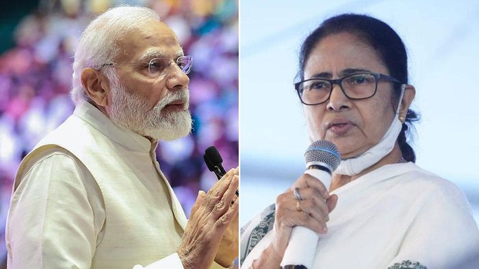 প্রধানমন্ত্রী মোদী ও মুখ্যমন্ত্রী মমতা বন্দ্যোপাধ্যায়