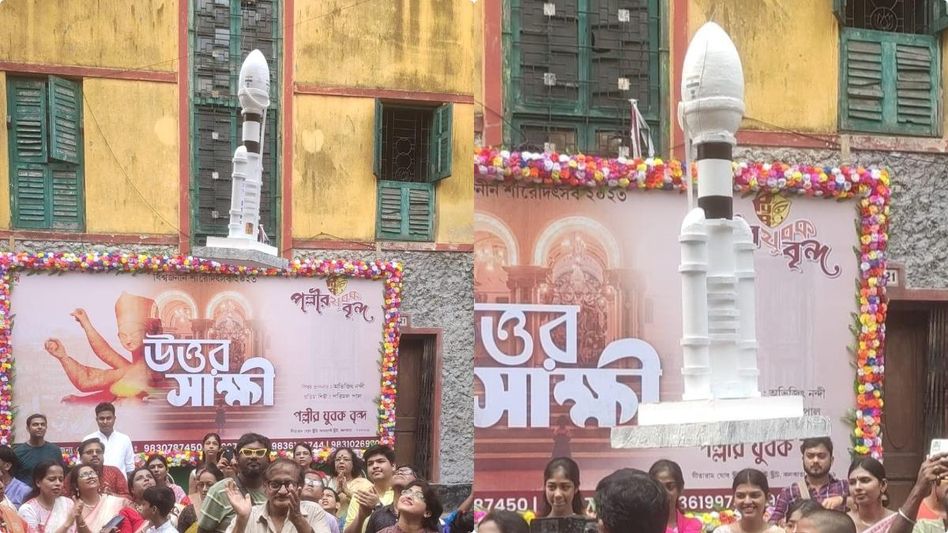চন্দ্রযানে আগমন দুর্গার, কলকাতার এই পুজোর তাক লাগানো থিম চন্দ্রযানে আগমন দুর্গার, কলকাতার এই পুজোর তাক লাগানো থিম